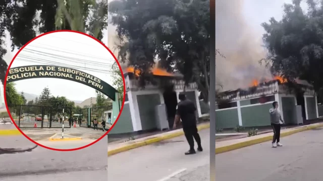 Incendio en Escuela de Formación Policial de Puente Piedra habría afectado dormitorios