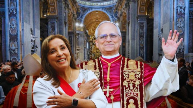 Dina Boluarte se vincularía con el nuevo papa León XIV mientras evade a la prensa nacional por más de 300 días