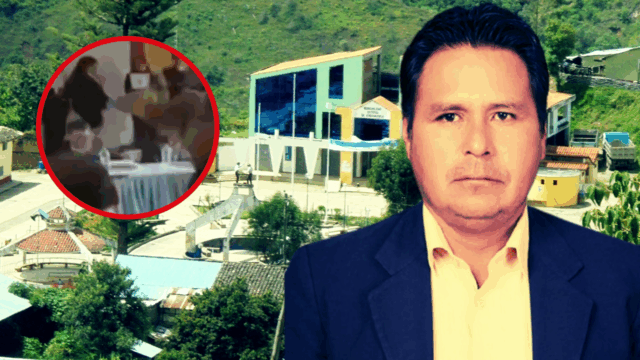 Alcalde de Perú Libre termina bañado en orina por vecino furioso durante audiencia pública en Junín