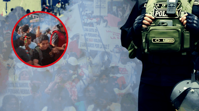 Policía lanza bomba lacrimógena directamente a manifestantes en paro nacional