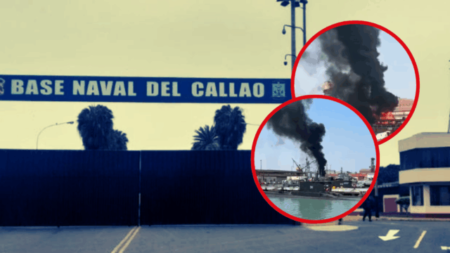 Incendio en Base Naval del Callao: embarcación arde en llamas por presuntas fallas técnicas