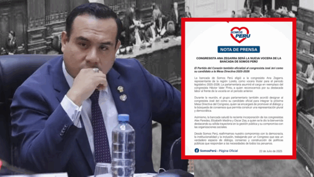 José Jerí, investigado por presunta violación, sería candidato oficial a la Mesa Directiva del Congreso