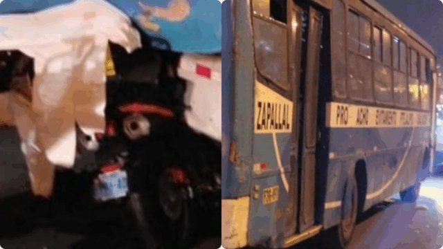 Joven motociclista muere en trágico choque contra bus ‘El Chino’ en Vía de Evitamiento
