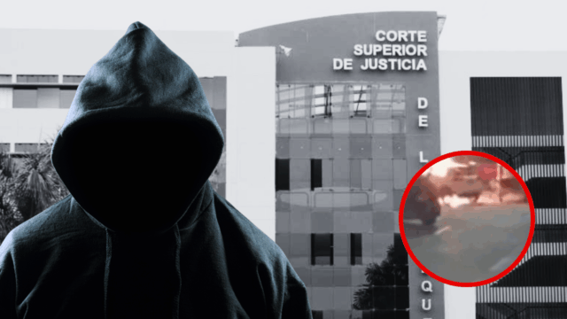 Delincuentes queman camioneta frente al Poder Judicial de Chiclacyo