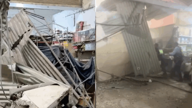 Techo de local comercial en Chosica se desploma y deja 4 heridos graves